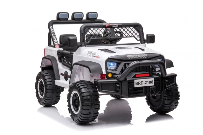 Auto elettrica per bambini Jeep Geoland bianco 4x4 24V